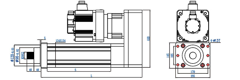 SFA110折叠式电动缸结构图